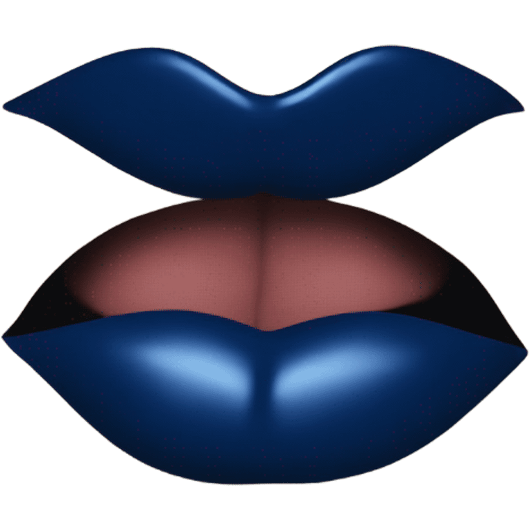 Navy blue kiss emoji