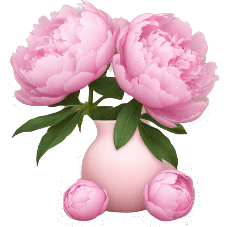 Baby pink peonies  emoji