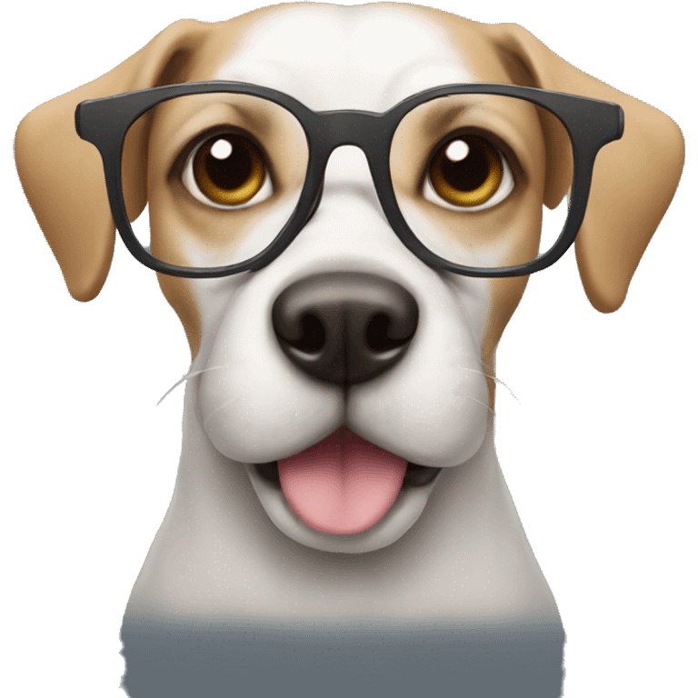 Dog with glasses  emoji