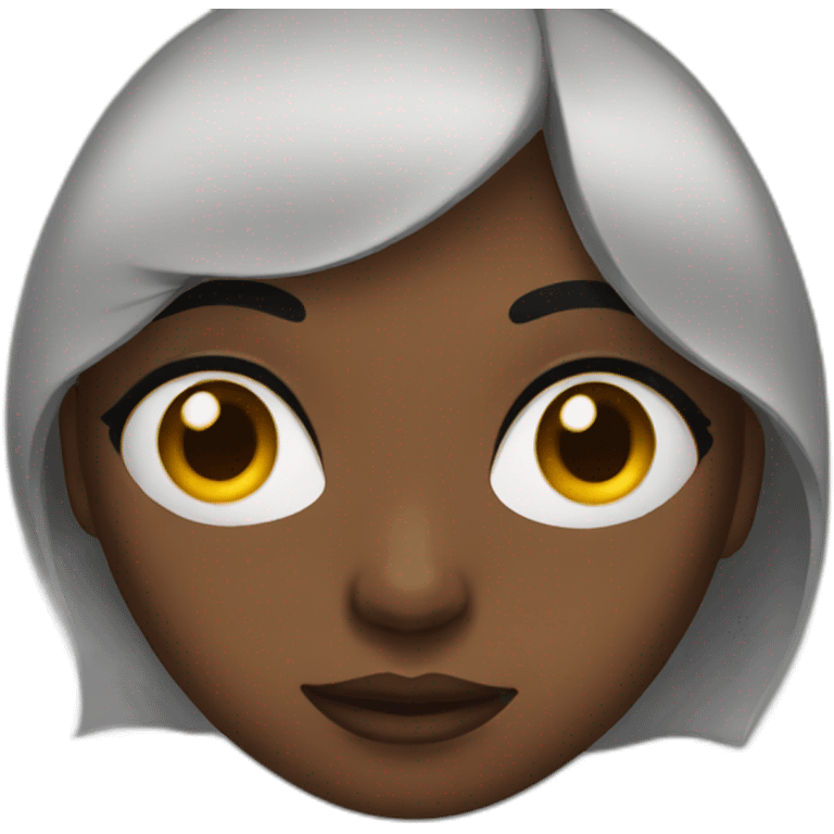 Black woman close one eye emoji