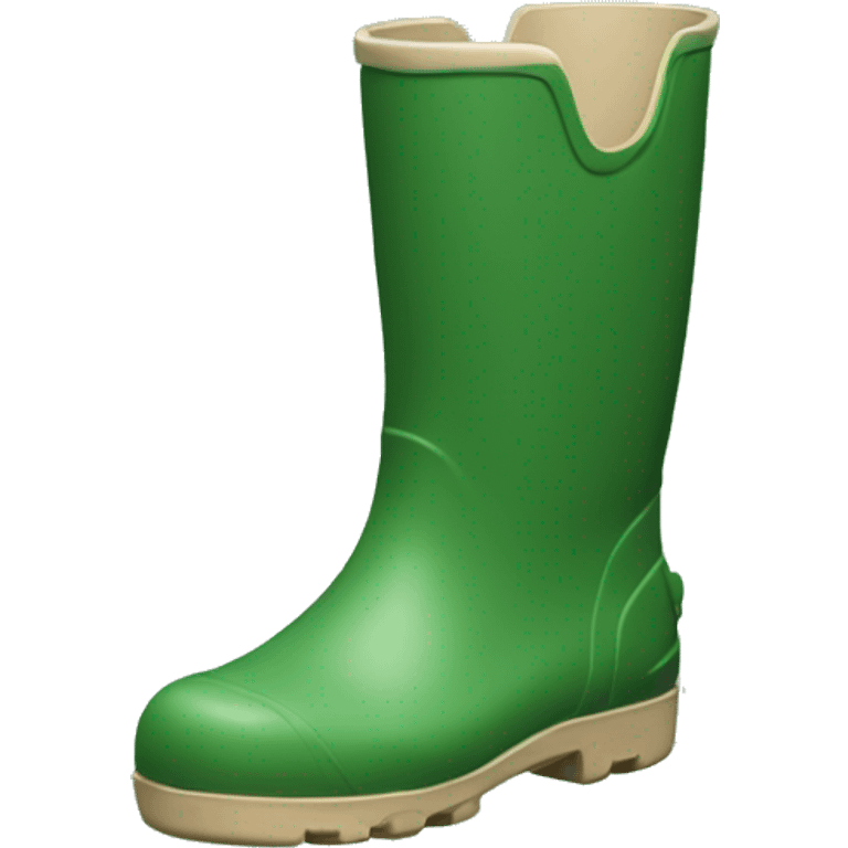 a plain green rubber wellington boot  emoji