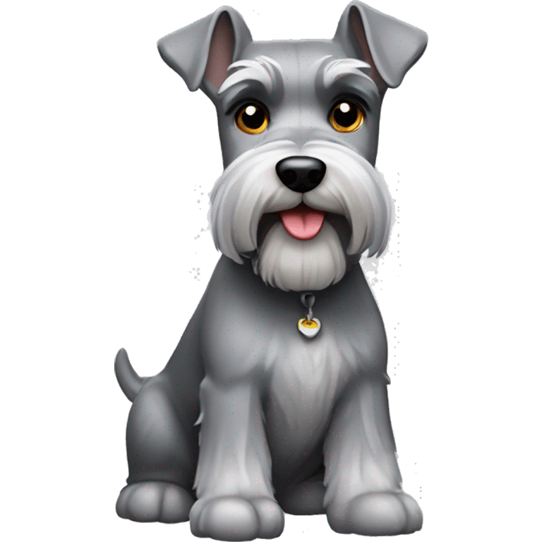 Gray schnauzer mini emoji