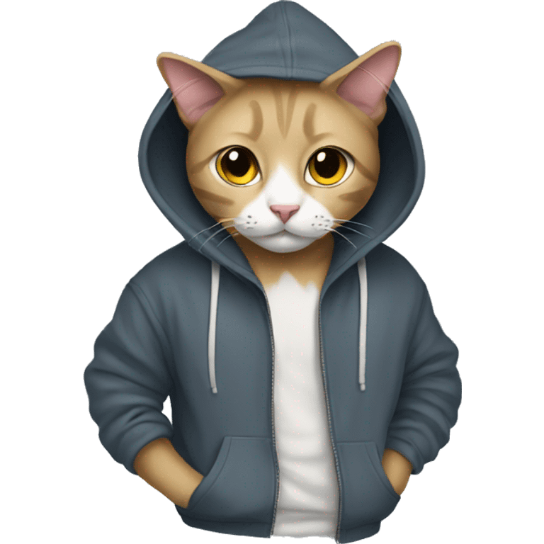 Cat in a hoodie emoji