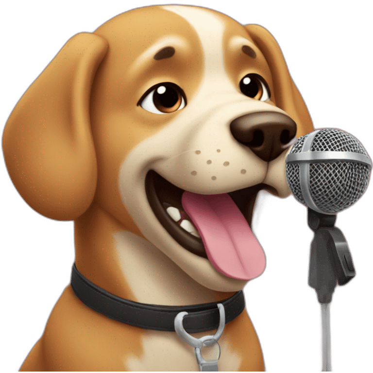 Perro cantando  emoji