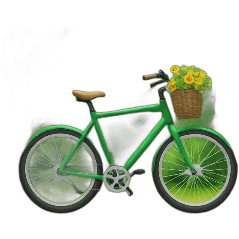 Bike with nature emoji