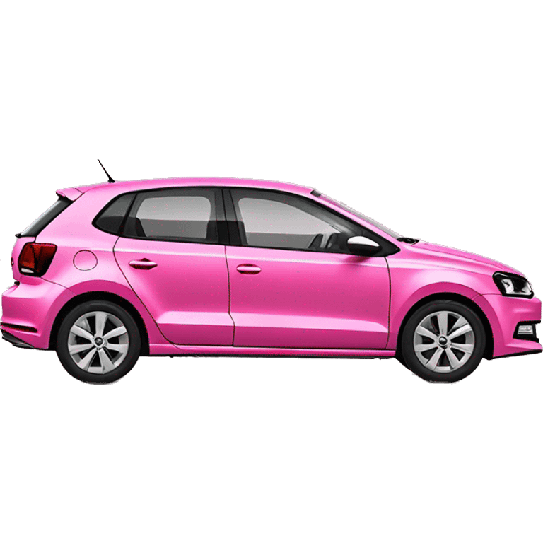 car volkswagen polo  in pink emoji