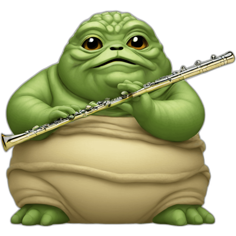 Jabba plays flute emoji