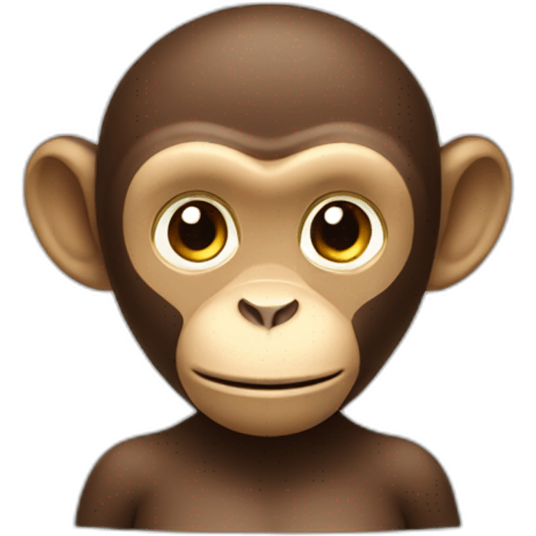 smart flat monkey emoji