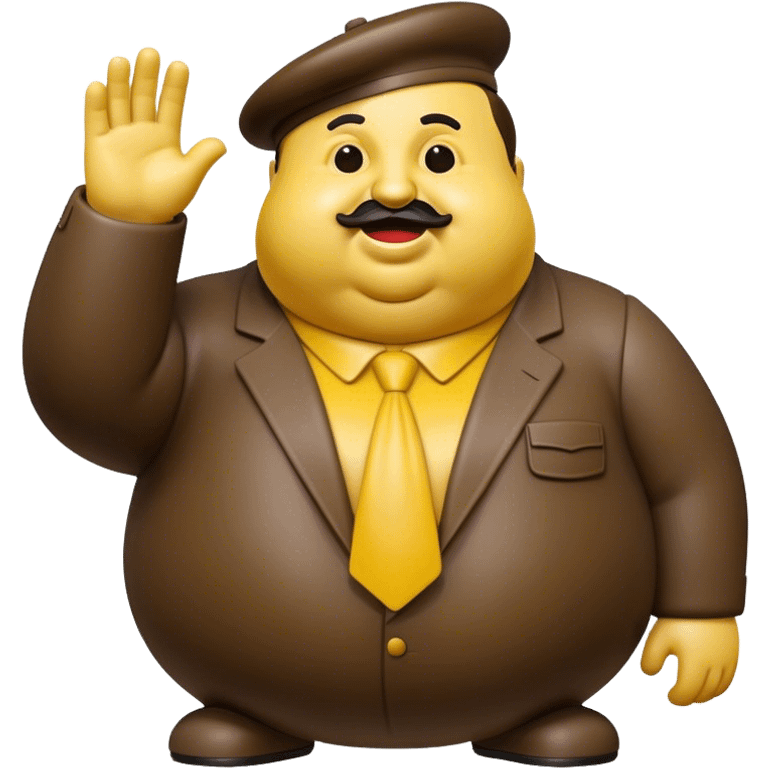 Cinematic Realistic Botero Sculpture Pop Culture Emoji, featuring an exaggerated, whimsical portrayal inspired by the famed sculptor rendered with dynamic textures and vibrant, artistic lighting. emoji