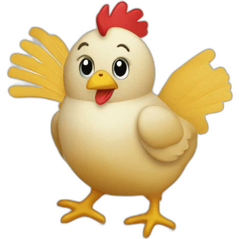 Planning calendar month with chicken emoji