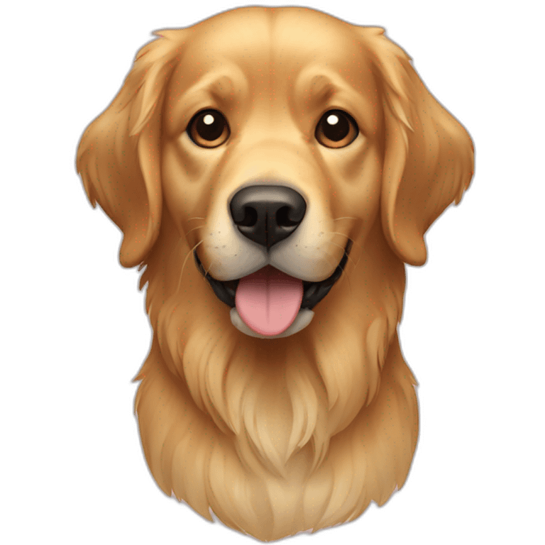 Dog golden retriever full-height emoji