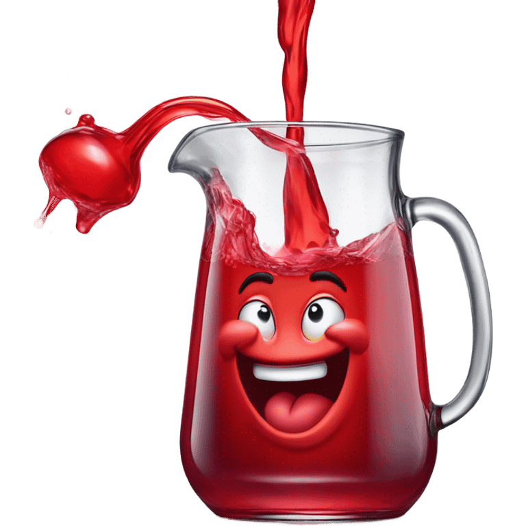 The Kool-Aid man pouring a glass of kool-aid emoji