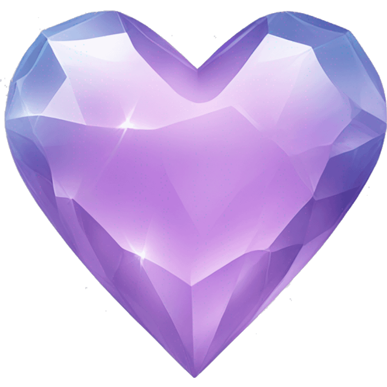 crystal heart glossy Pastel lilac-gradient  emoji