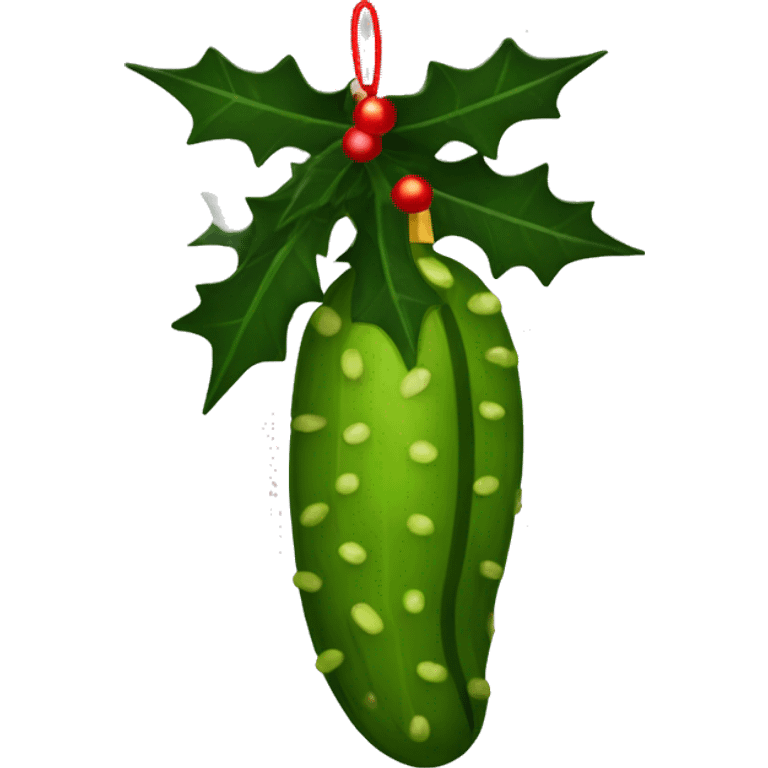 Pickles on Christmas tree emoji