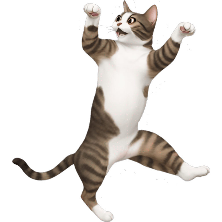 Cat dancing on a dog emoji