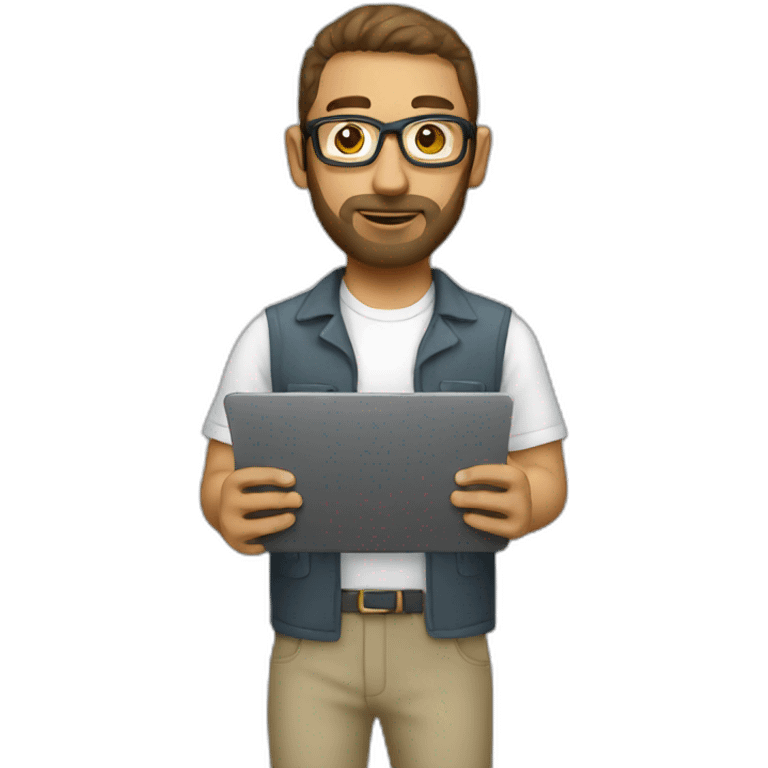 white programmer with laptop emoji