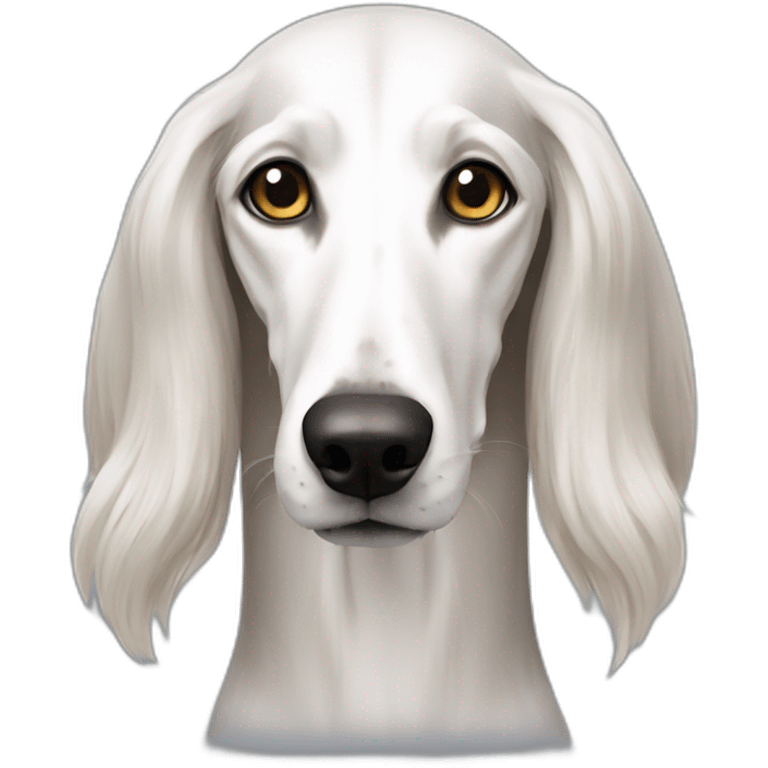 white Saluki emoji