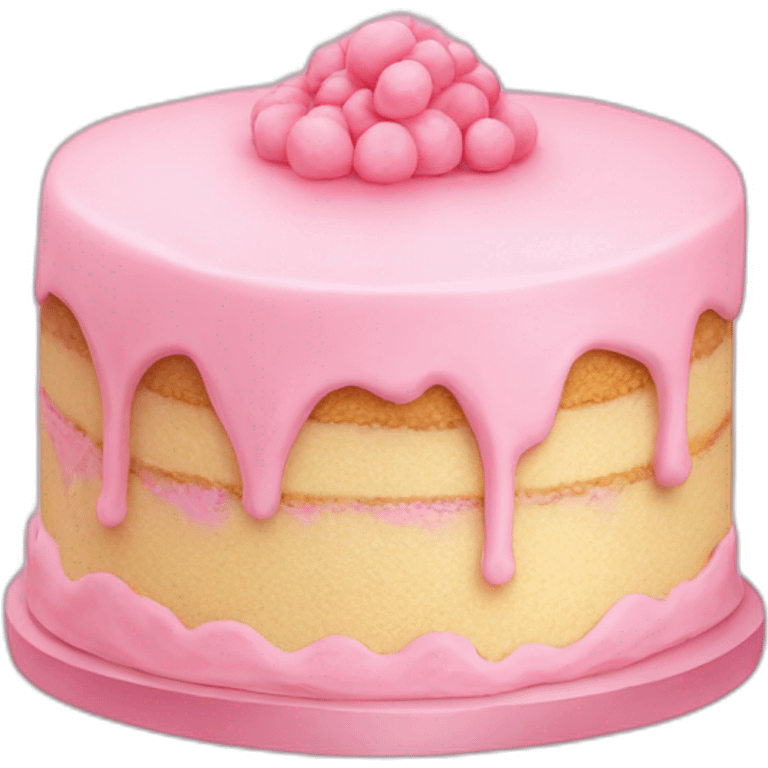 Simple cake with pastel pink frosting emoji