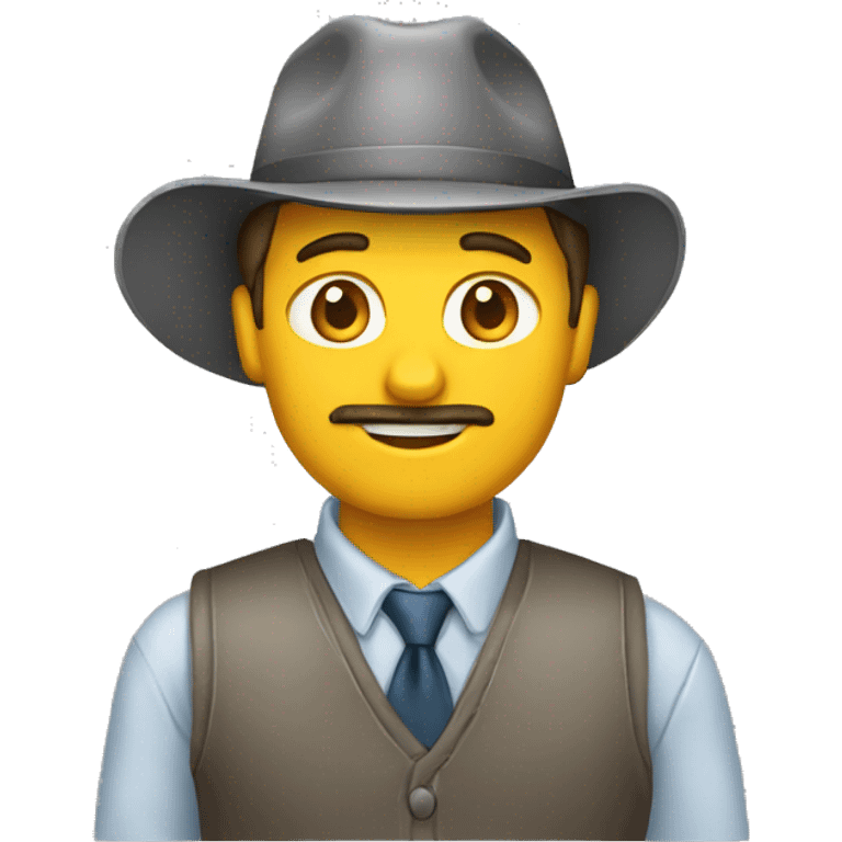 apoderado trabajando con alumno emoji