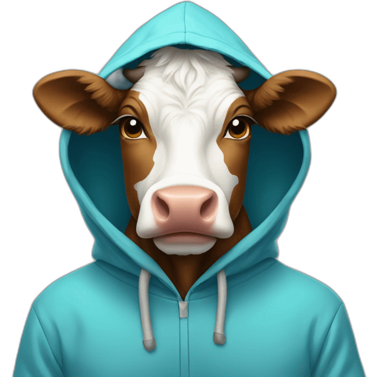 cow in hoodie emoji