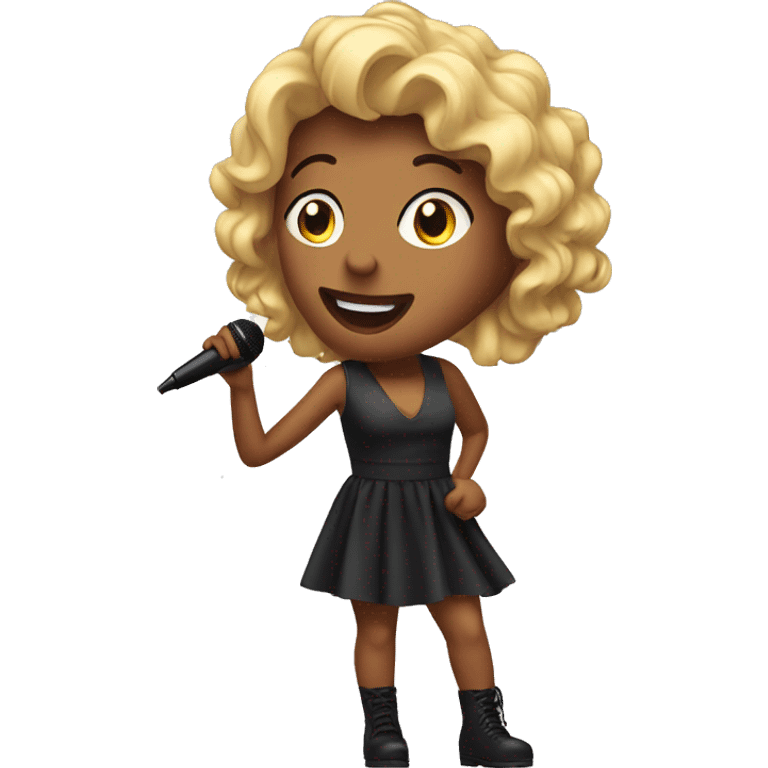 A singer singing on the stage emoji