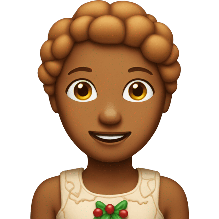 Gingerbread girl emoji