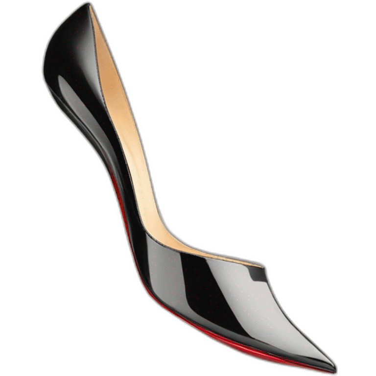 WEDGE LOUBOUTIN black PATENT emoji