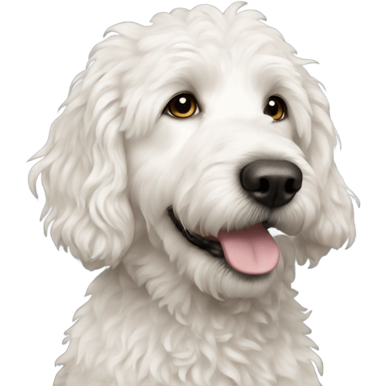 Almost white golden doodle emoji