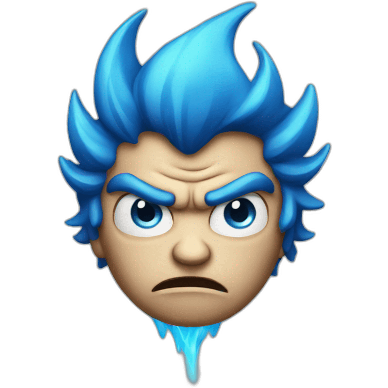 Blue flame angry emoji