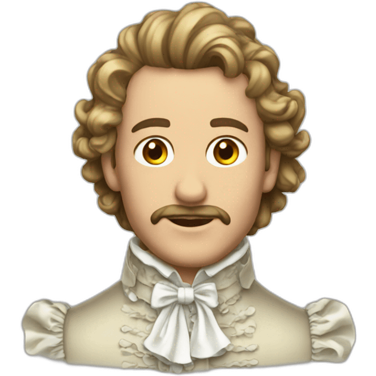 man with frilly lace cravat emoji