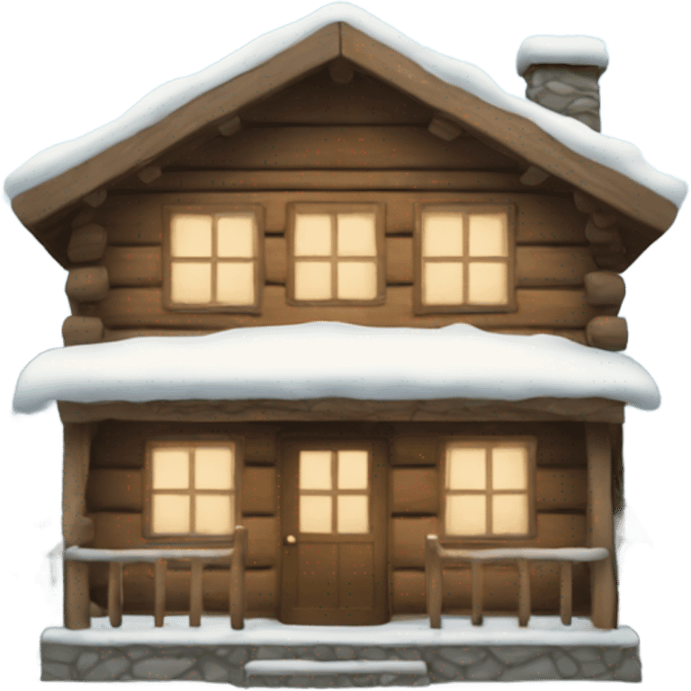 winter cabin emoji