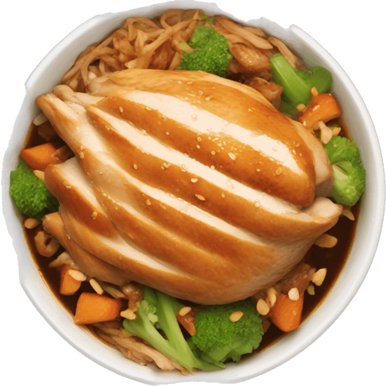 Chicken teriyaki bowl  emoji