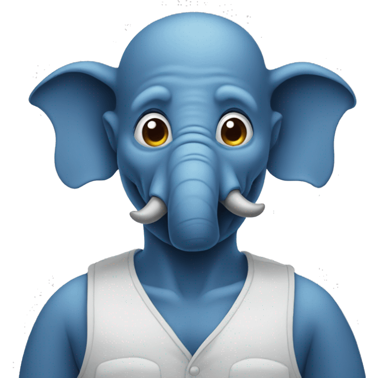 Blue elephant man emoji