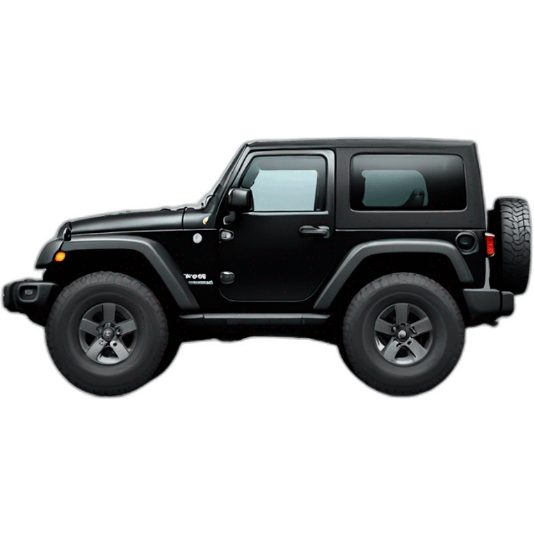 Jeep wrangler black jk with big tyres  emoji