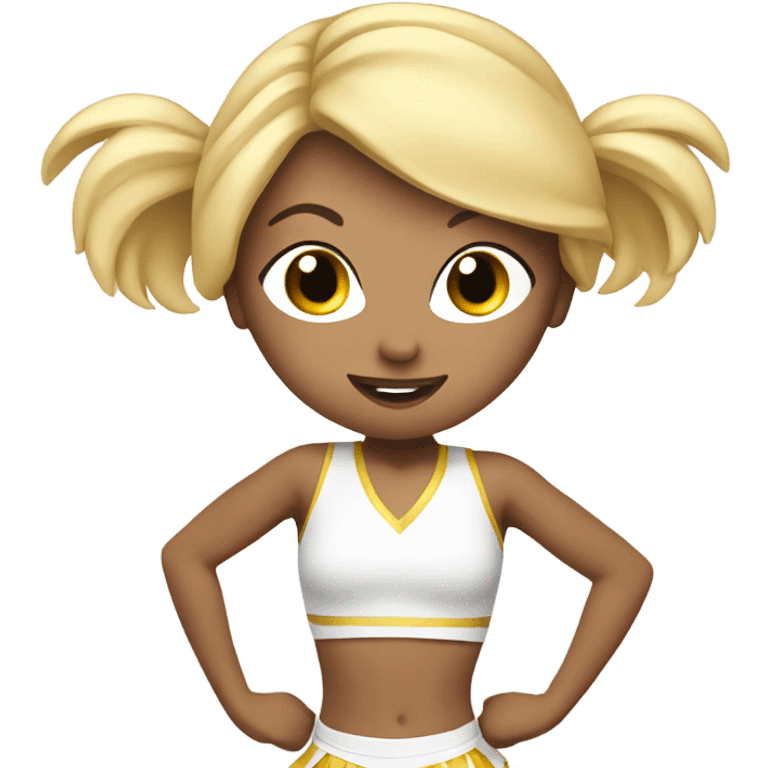 white with blond hair cheerleader dancing emoji