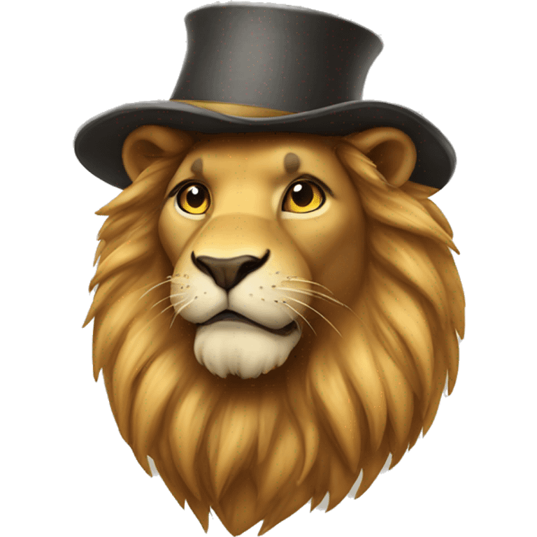 Lion with hat emoji