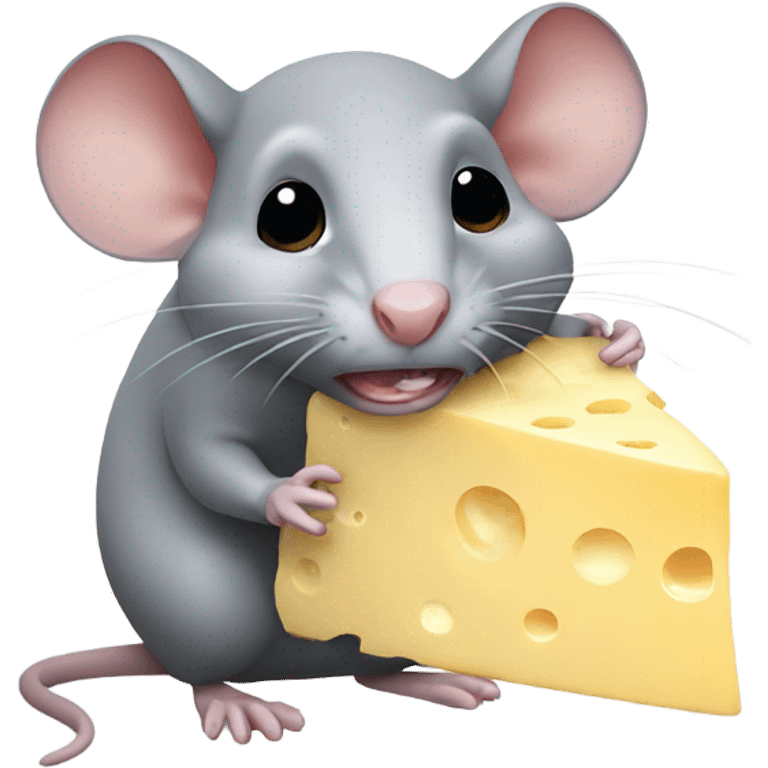 Rat eating cheese  emoji