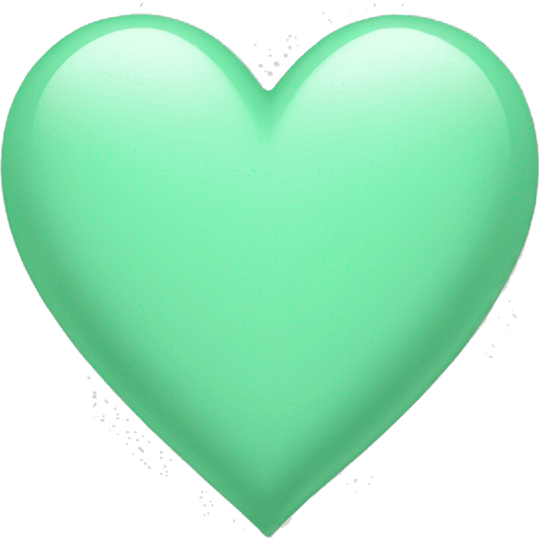 Mint green heart emoji