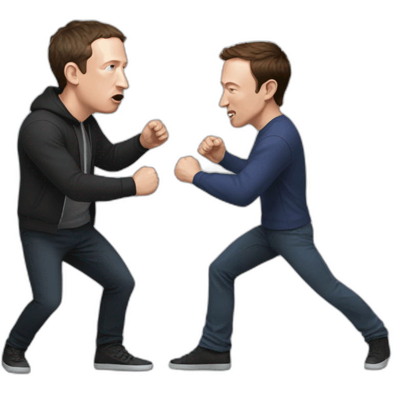 Zuckerberg and musk fighting emoji