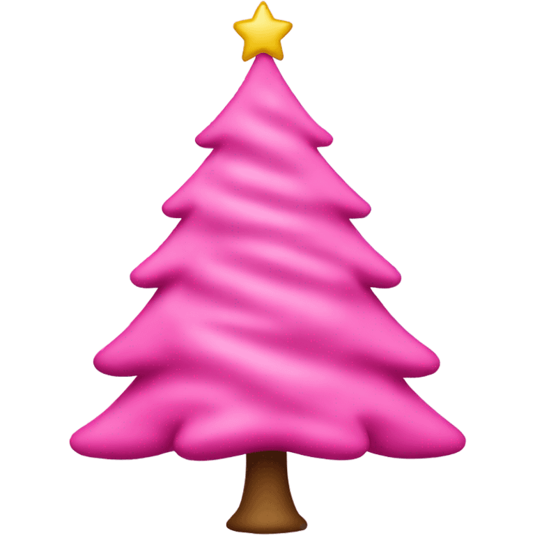 Pink Christmas tree emoji