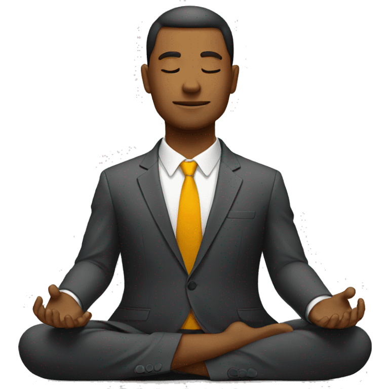 businessman meditating emoji