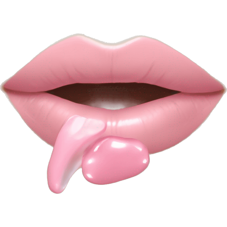 Pastel pink lip gloss emoji