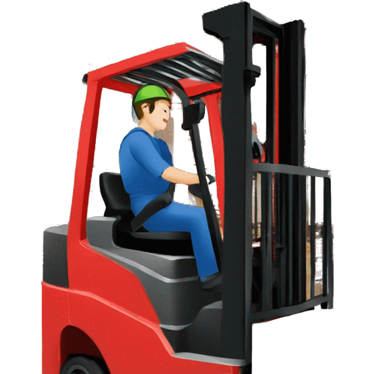 Red warehouse forklift emoji