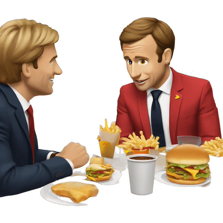 Macron qui mange mcdo emoji