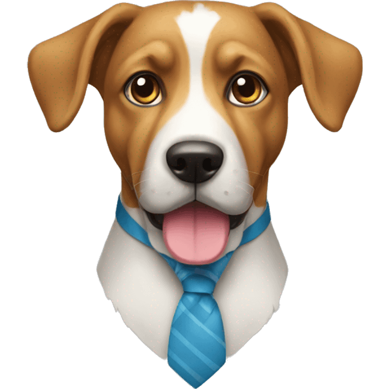 Un perro con corbata emoji