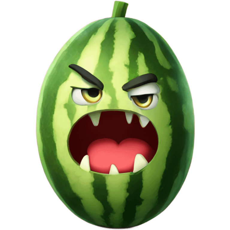 angry watermelon emoji