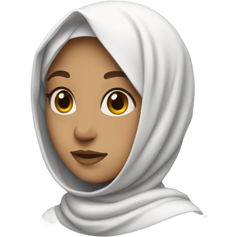 a white hidjabi girl emoji