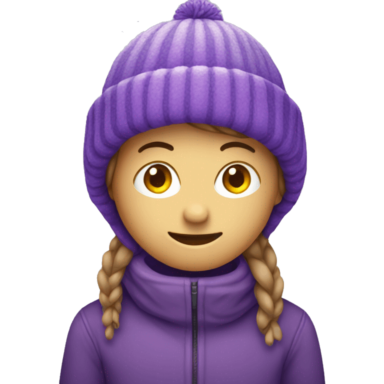 Purple winter hat emoji