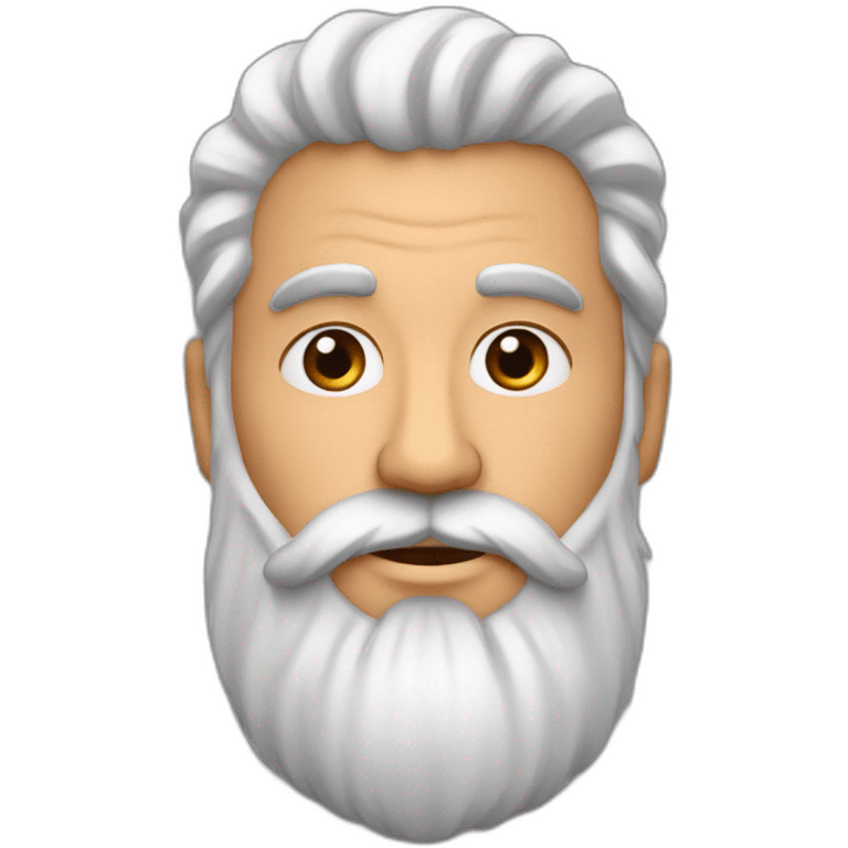 Homme brun barbu calvitie emoji