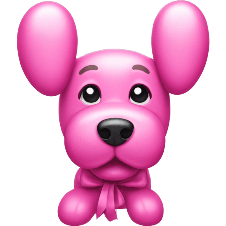 Pink balloon dog emoji